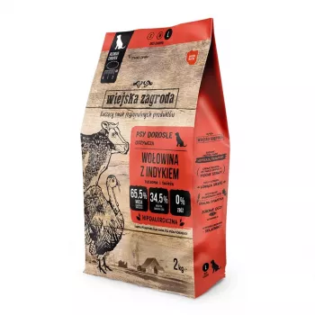 Wiejska Zagroda kuivtoit koertele veise- ja kalkunilihaga L, 2 kg