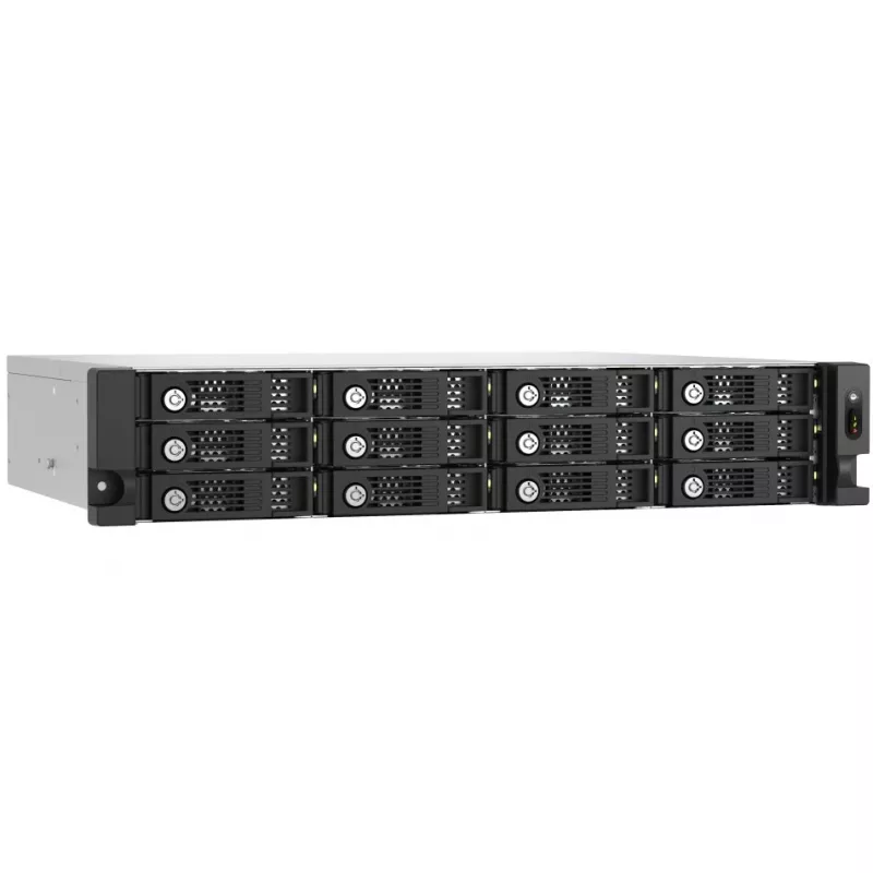 QNAP - Festplatten-Array - 12 Schächte (SATA-600) - SAS 12Gb/s (extern) - Rack - einbaufähig - 2U (TL-R1200PES-RP)