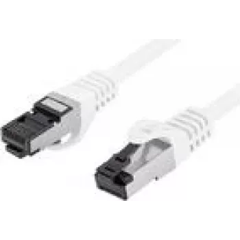 LANBERG Patchcord S/FTP Cat.8.1 1 m LSZH CU, fluke passed, valge