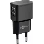 Wentronic goobay Dual USB laadija - toiteplokk - 12 W - 2,4 A - 2 väljundporti (USB) - must (44951)
