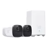Eufy Security, eufyCam 2 Pro juhtmevaba koduturvakaamerate süsteem, 365-päevane aku tööiga, HomeKit ühilduvus, 2K eraldusvõime, IP67 ilmastikukindel, öövaatlus, 2-kaamera komplekt, ilma kuutasuta
