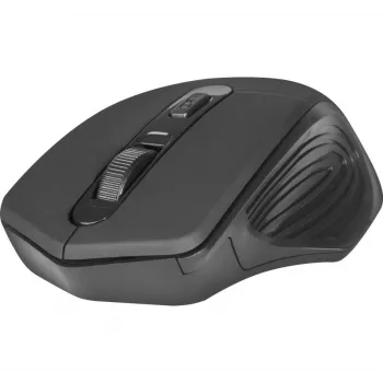 Juhtmevaba optiline hiir DEFENDER Datum MB-345 RF, mõlemakäeline/paremakäeline, 1600 DPI, 3 nuppu, USB RF-vastuvõtja, must