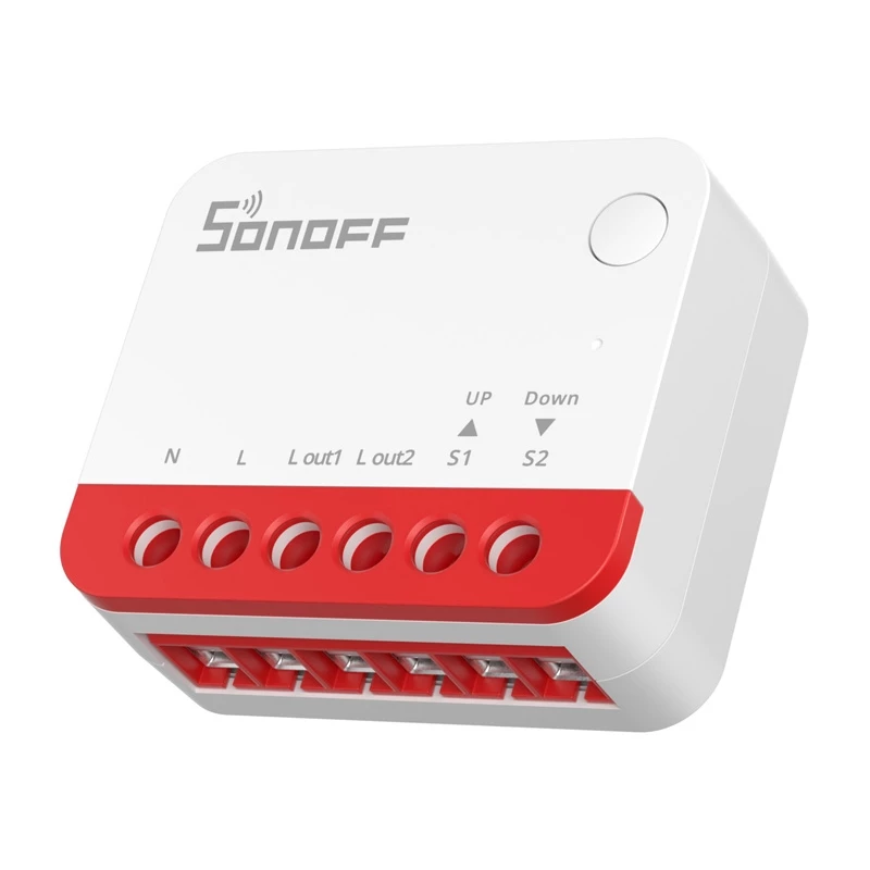 Nutikas lüliti Sonoff MINI-ZBRBS ZigBee-ga ühilduv minisuurus seina sisse paigaldamiseks, madala profiiliga relee