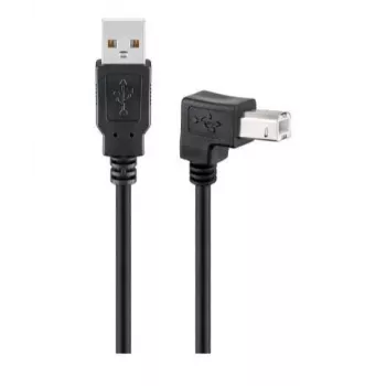 Microconnect USBAB2ANGLED USB-kaabel USB 2.0 2 m USB A USB B Must