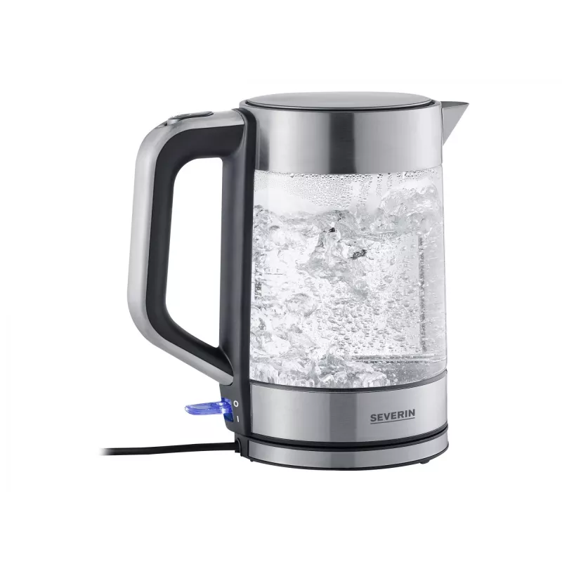 Elektriline veekeetja Severin 1,7 L 2200 W Must Roostevaba teras Läbipaistev