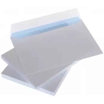 Ümbrikud triibuga C65 114x229 mm, valge 80g, karp 1000 tk.