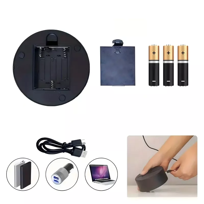 Öölamp Extralink HOME 3D süda optilise illusiooniga voodiäärne lamp USB