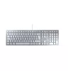 CHERRY KC 6000 õhuke klaviatuur Universal USB QWERTY Nordic Silver, Valge