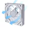 120 mm Lian Li UNI FAN SL-INF Wireless ARGB PWM — valge, modulaarne magnetiline ventilaatorisüsteem