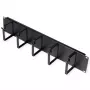 Patch panel ROLINE 19-tolline 2U, kaablirenn 85x60mm, teraskorpus, must