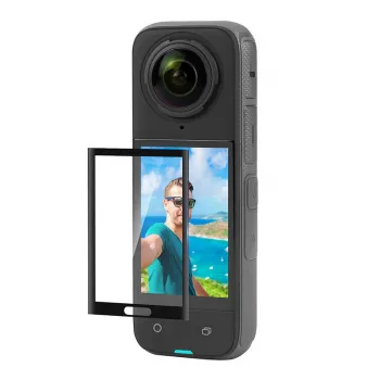Karastatud klaasist ekraanikaitse Puluz PU976T Insta360 X4/X5 jaoks — kriimustuskindel