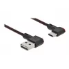 USB-kaabel DeLOCK EASY-USB 2.0 tüüp-A-pistik USB-C isasele 0,5 m must