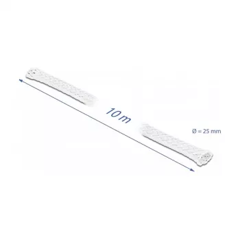 Põimitud kaitseümbris DeLOCK 20806 10 m x 25 mm valge