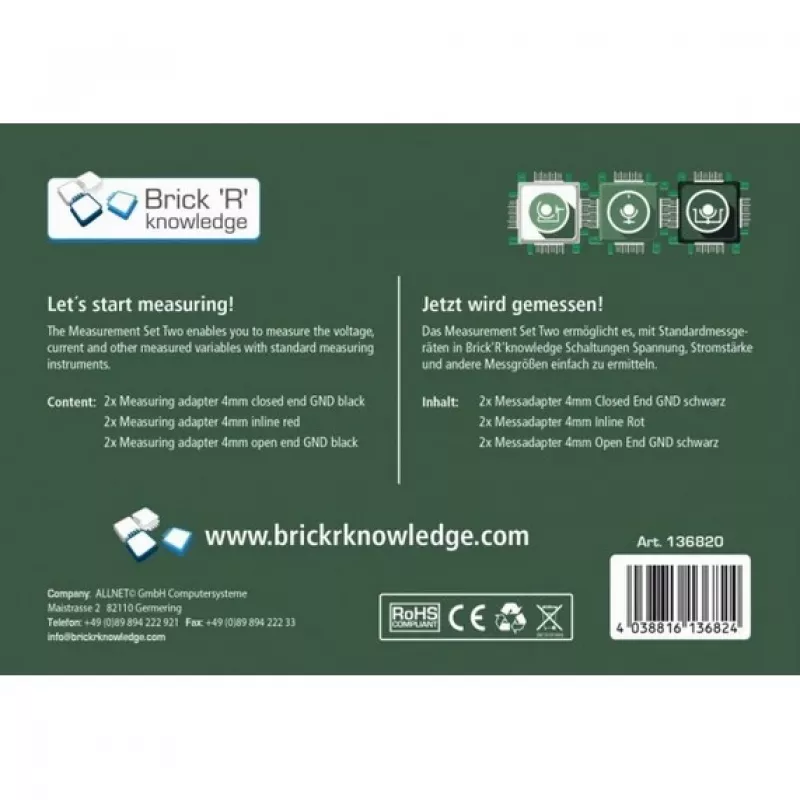 Mõõteadapteri komplekt ALLNET ALL-BRICK-0638 ühilduvus Brick’R’knowledge