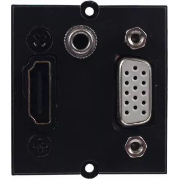 Bachmann 917.226 - 0,2 m - HDMI - VGA - Jack 3.5 mm - HDMI - VGA - Jack 3.5 mm - Male - Female - Must