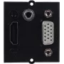 Bachmann 917.226 - 0,2 m - HDMI - VGA - Jack 3.5 mm - HDMI - VGA - Jack 3.5 mm - Male - Female - Must