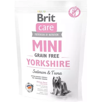 Kuiv koeratoit Brit Mini Adult Yorkshire 400 g — täiskasvanud väiketõugudele, lõhe, 30% valku, 19% rasva, 10% niiskust