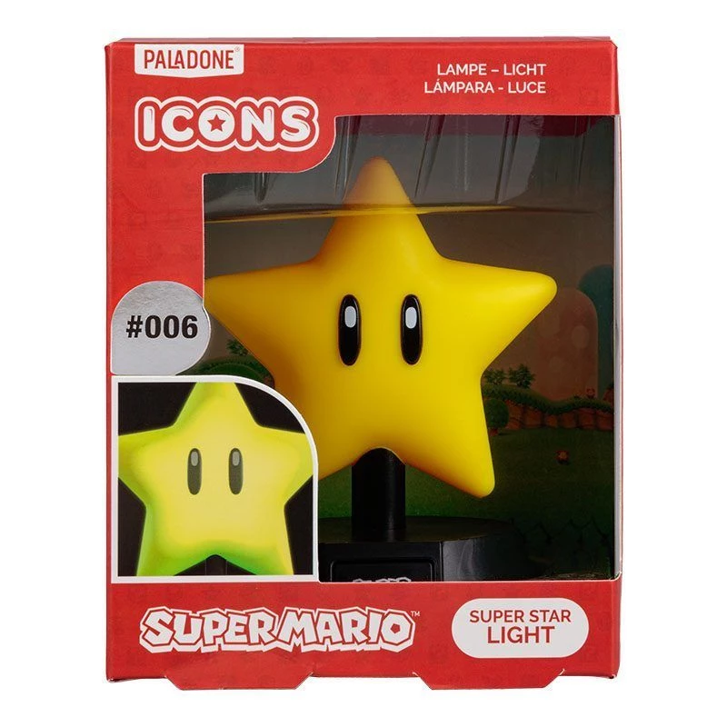 Lambuke Paladone Super Mario Super Star Icon Light — dekoratiivne LED-öölamp