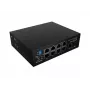 Võrgukommutaator LANBERG ILFE-8P-1GE-1S-120 — kergetööstuslik PoE, 4x PoE++ (BT), 4x PoE+ (AT), 1x Gigabit, 1x SFP+, DIN-liist, haldamata