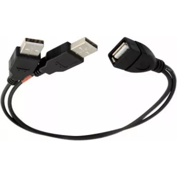 ALLNET 133298. Anschluss 1: 2 x USB A, Anschluss 2: USB A, USB-Version: 2.0, Steckerverbindergeschlecht: Männlich/Weiblich, Produktfarbe: Schwarz (ALL