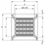 SCHROFF 19-tolline riiul, statsionaarne, 75 kg - 19\FACHB.STAT.600B 500T 7021 (22117845)