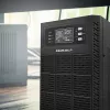 Qoltec 52284 Katkematu toiteallikas UPS | 10kVA | 10000W | Võimsustegur 1.0 | LCD | EPO | USB | Online