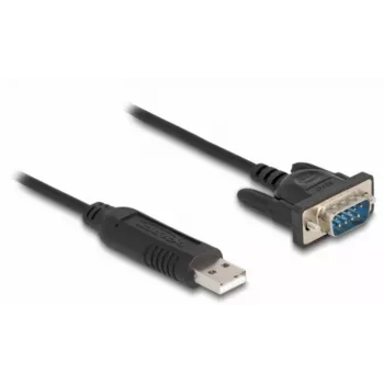 DeLOCK USB 2.0 RS-232 seeriaadapter 50 cm FTDI, must