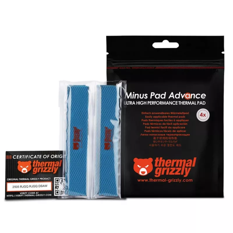 Thermal Grizzly Minus Pad Advance - 120 x 20 x 1.0 mm, 4 tk