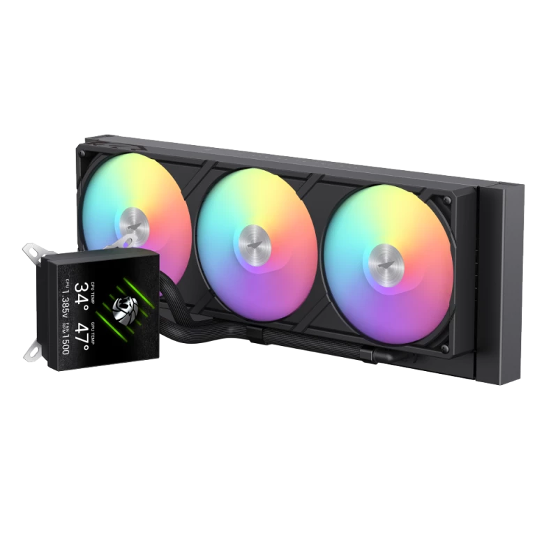 Gamemax CPU vedelikjahuti | GLACIER 360 LCD BK | Intel, AMD