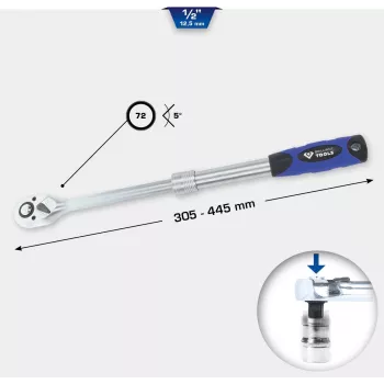 KS Tools põrkmehhanism BT022992 1/2 tolline teleskoopiline reguleeritav käepide