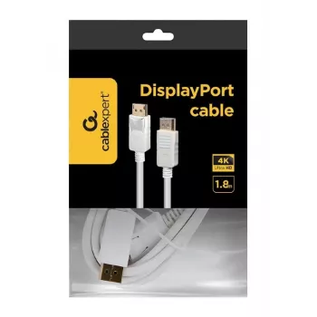DisplayPort-kaabel Gembird CC-DP2-6-W — DisplayPort isaspesa, 1,8 m, valge