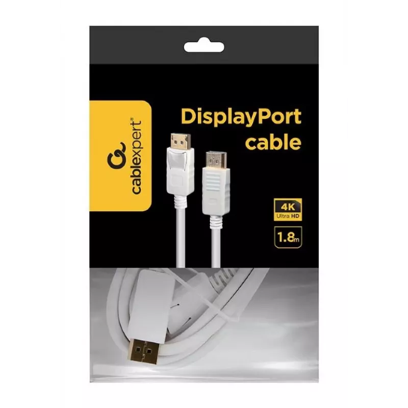 DisplayPort-kaabel Gembird CC-DP2-6-W — DisplayPort isaspesa, 1,8 m, valge
