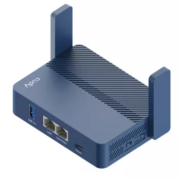 Kaasaskantav ruuter Cudy TR3000 AX3000 Wi‑Fi 6, Gigabit Ethernet WAN/LAN, USB-A, välised antennid, sinine