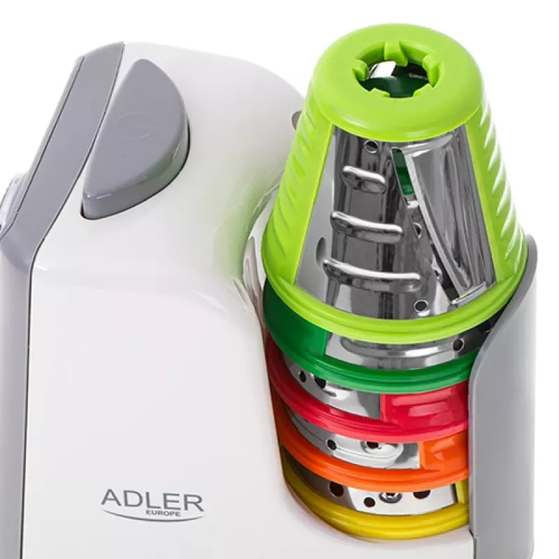 Köögiviljaviilutaja Adler AD 4815, 150 W, 5 otsikut, ABS-korpus, valge/hall