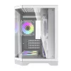 Darflash FT350 arvuti korpus + 5 aRGB ventilaatorit (valge)
