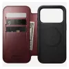 Mobiiltelefoni ümbris Nomad Modern Leather Folio Apple iPhone 17 Pro jaoks, 6,3 tolli (16 cm), nahk, burgundia