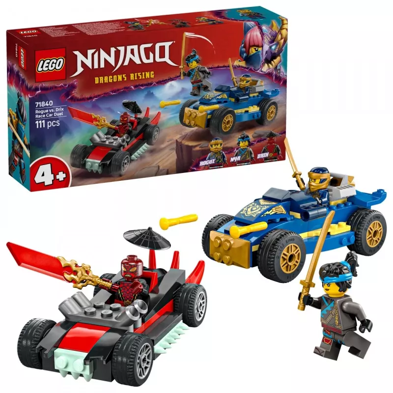 Ehitusklotsid Ninjago 71840 Võidusõiduduo Rogue vs Drix