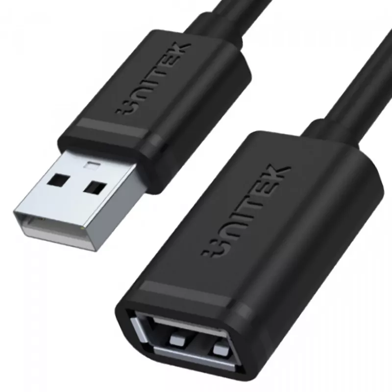 USB-kaabel UNITEK Y-C447GBK 0,5 m USB 2.0 must