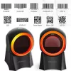 Juhtmega lauaarvuti vöötkoodiskanner QOLTEC 50857 — 1D/2D, USB, ABS-korpus, must, 1,75 m kaabel