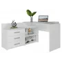 Corner Computer Desk Topeshop DANY BIEL KPL Valge Rectangular Particle Board