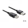 USB-kaabel DeLOCK EASY-USB 2.0-A 3m Must