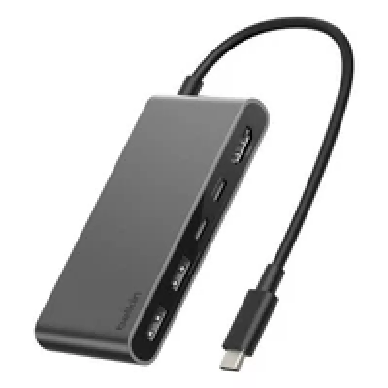 Belkin Connect, USB Type-C, HDMI, USB 2.0 Type-A, USB Type-C, 5000 Mbit/s, 60 Hz, 3840 x 2160 pikslit, must