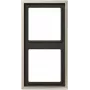 Lüliti kateplaat JUNG ES 2982 — must ja roostevaba teras, kruvideta, 81×152 mm