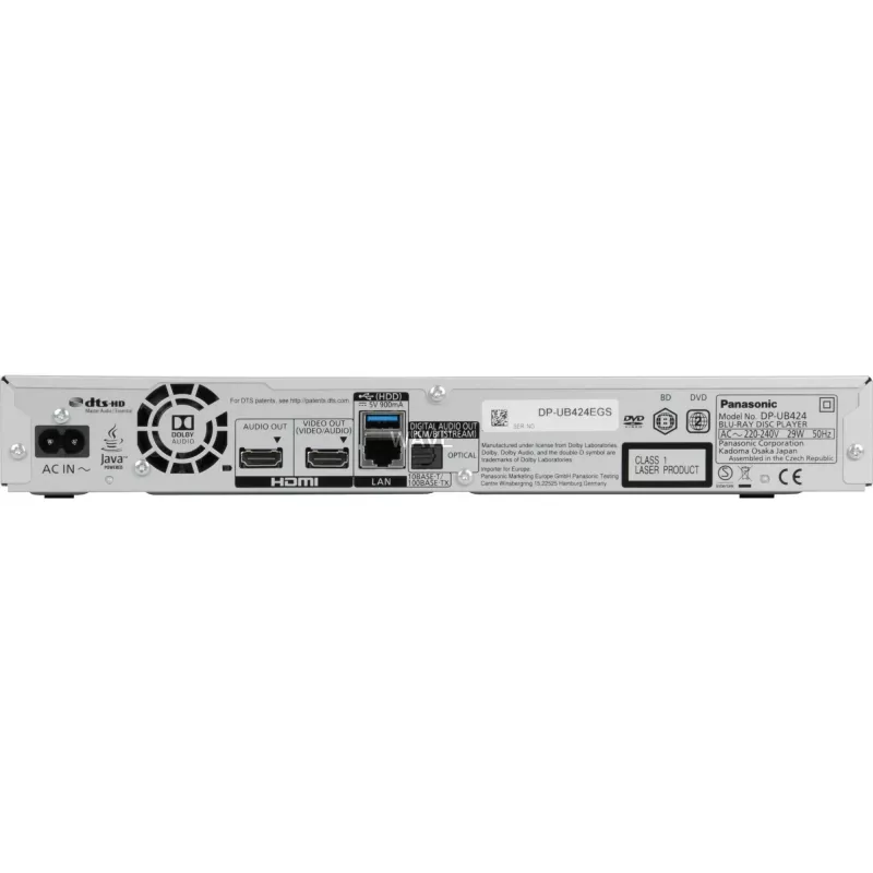 Blu-ray-mängija Panasonic DP-UB424 4K Ultra HD 3D hõbedane