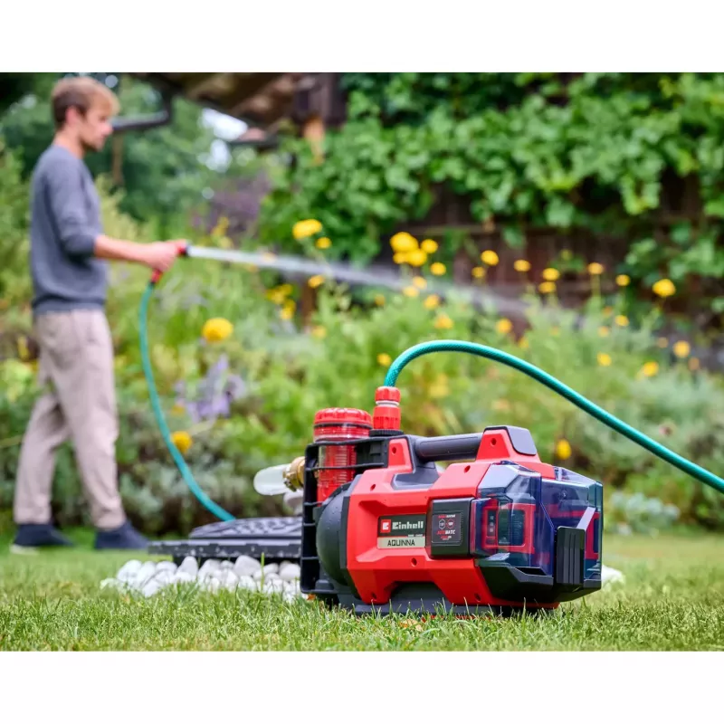 Aianduspump EINHELL AQUINNA 18/30 F LED AUTOMATIC — juhtmeta 3000 l/h, 28 m tõstekõrgus
