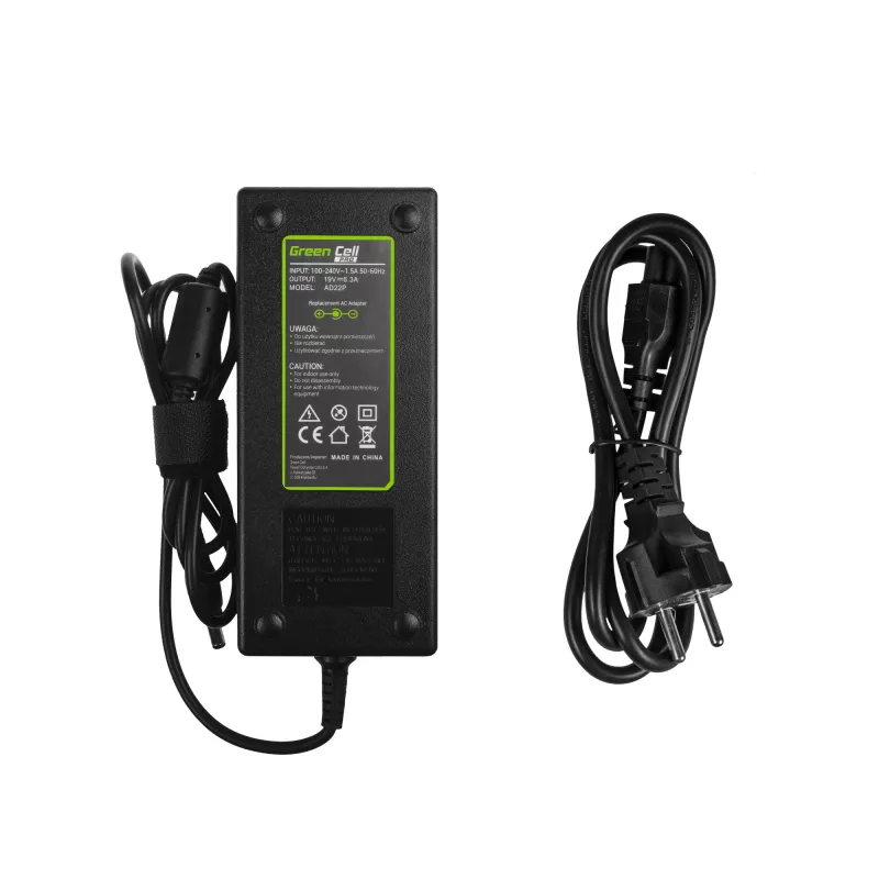 Toiteadapter/inverter Green Cell AD22P 120 W 19 V 6,3 A ASUS sülearvutitele, siseruumides, must