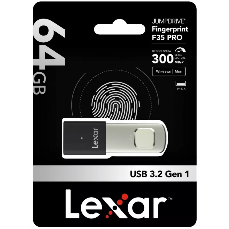 USB-mälupulk Lexar 64 GB USB Type-A 3.2 Gen 1 JumpDrive F35 PRO