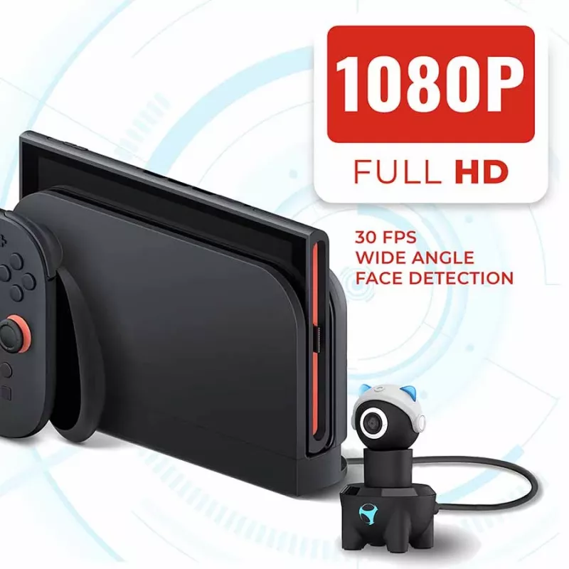Subsonic Playcam 1080 2in1 HD Mini kaamera Nintendo Switch 2 jaoks, helesinine
