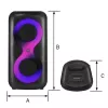 Kaasaskantav muusikakeskus MANTA SPK0401B100 Bluetooth-kõlar, 100 W tippvõimsus, FM-raadio, karaoke, sisseehitatud aku, X-BASS
