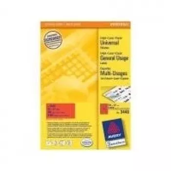 Avery - failikaustasildid (File Folder Labels) - punane - 70 x 37 mm - 2400 silti (100 lehte x 24) (3448)